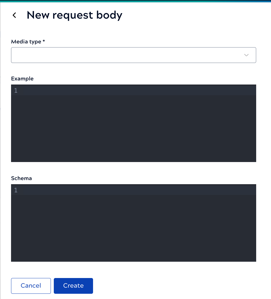 New request body