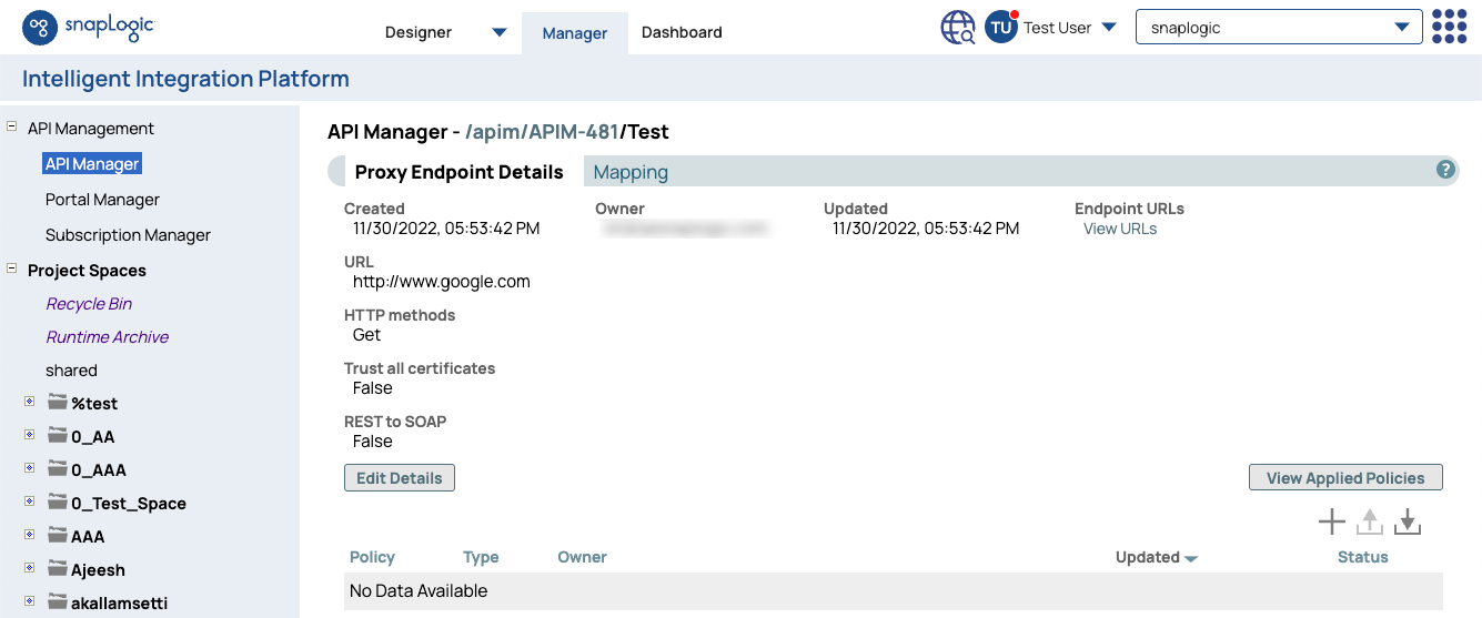 Edit Proxy Endpoint
