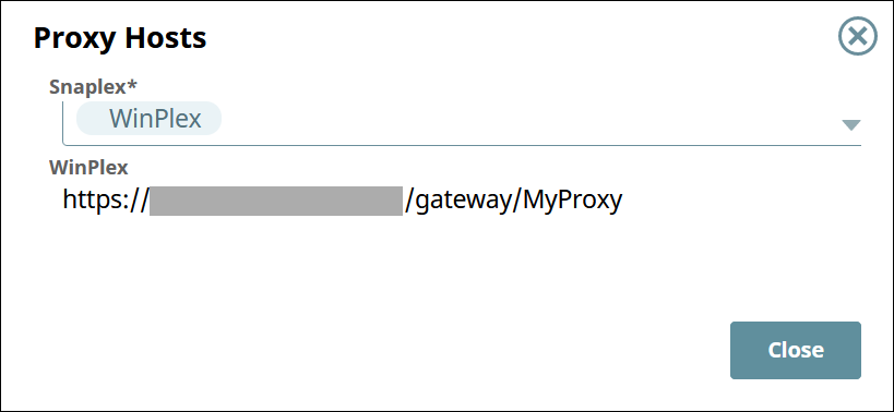 Proxy Hosts dialog