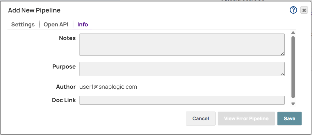 Info Tab