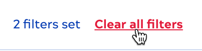 Clear all filters control