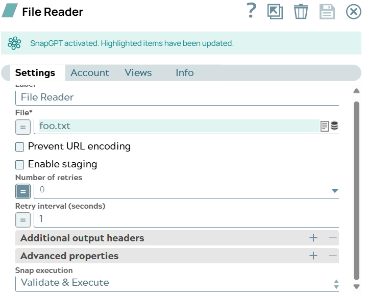 SnapGPT is activated and Snap is configured