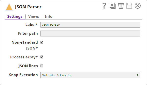 JSON Parser configuration