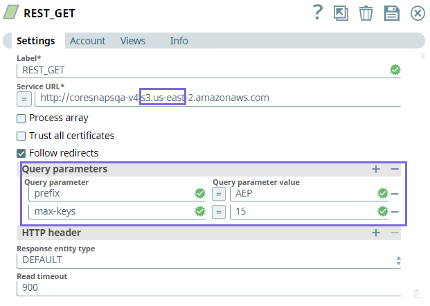 REST AWS SigV4 Account