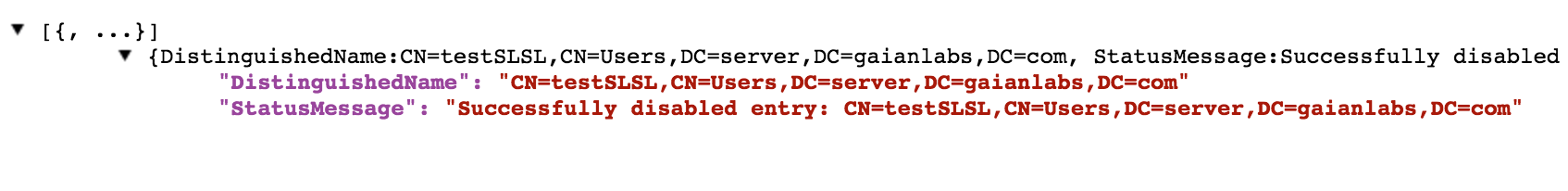 JSON Parser Output