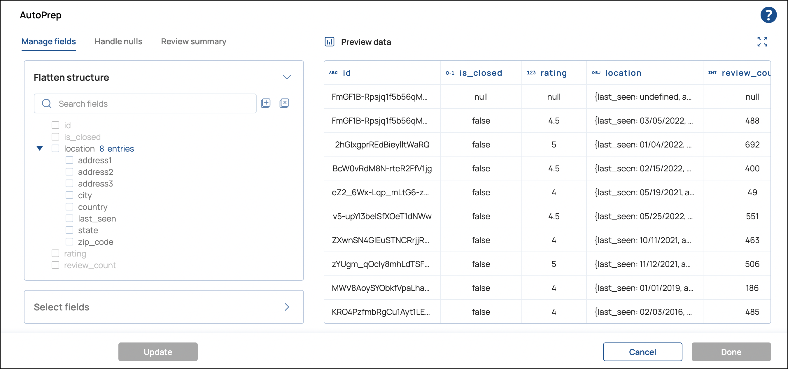 AutoPrep Configuration Settings