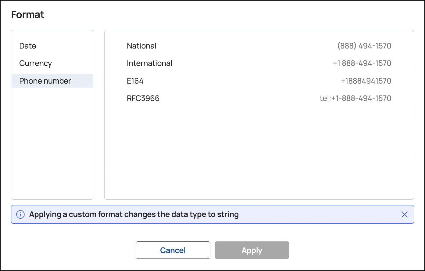Change Phone numbers