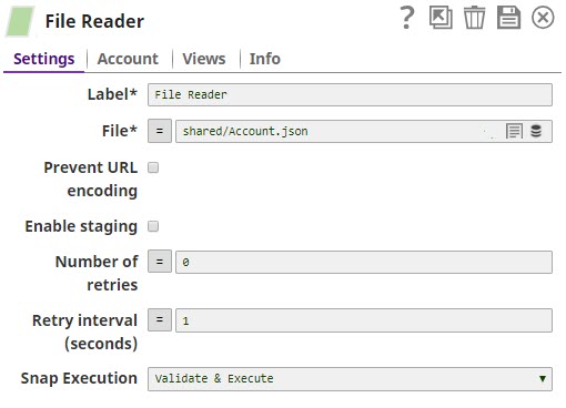 File Reader Snap configuration