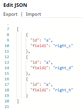 Right Output Schema
