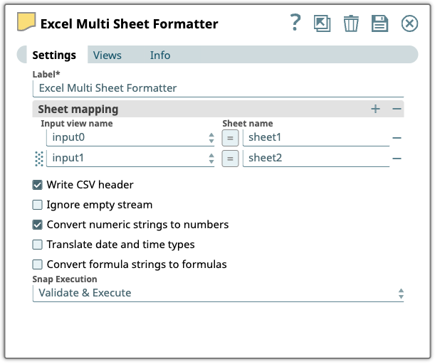 Multi Excel Formatter Configuration Settings