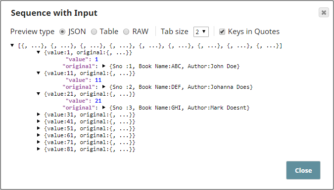 Sequence with Configuration