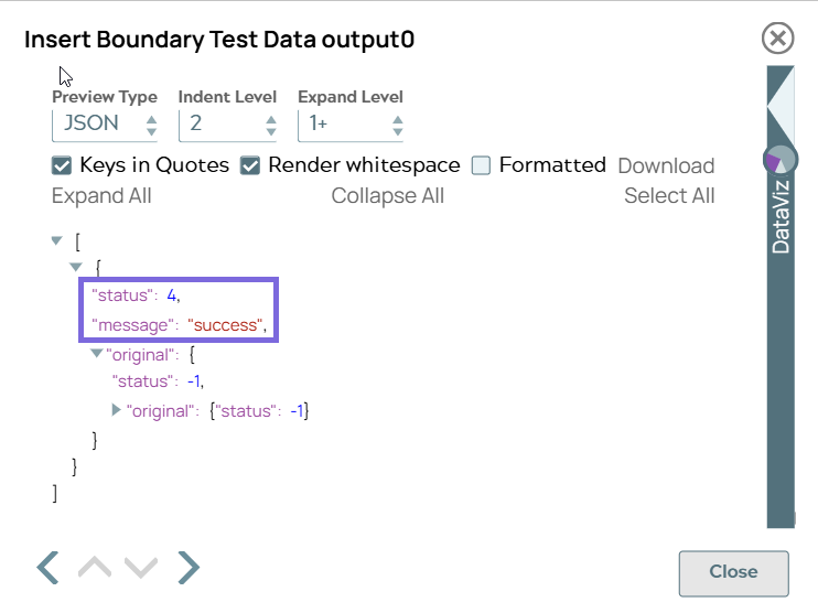 Databricks - Execute Snap output insert data in the table