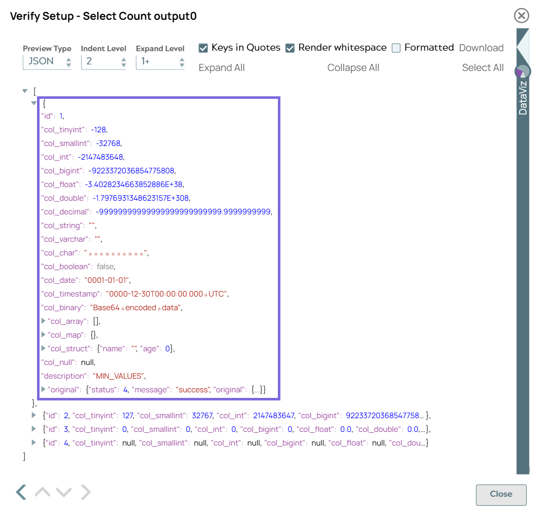 Databricks - Execute Snap configuration to read data from a table