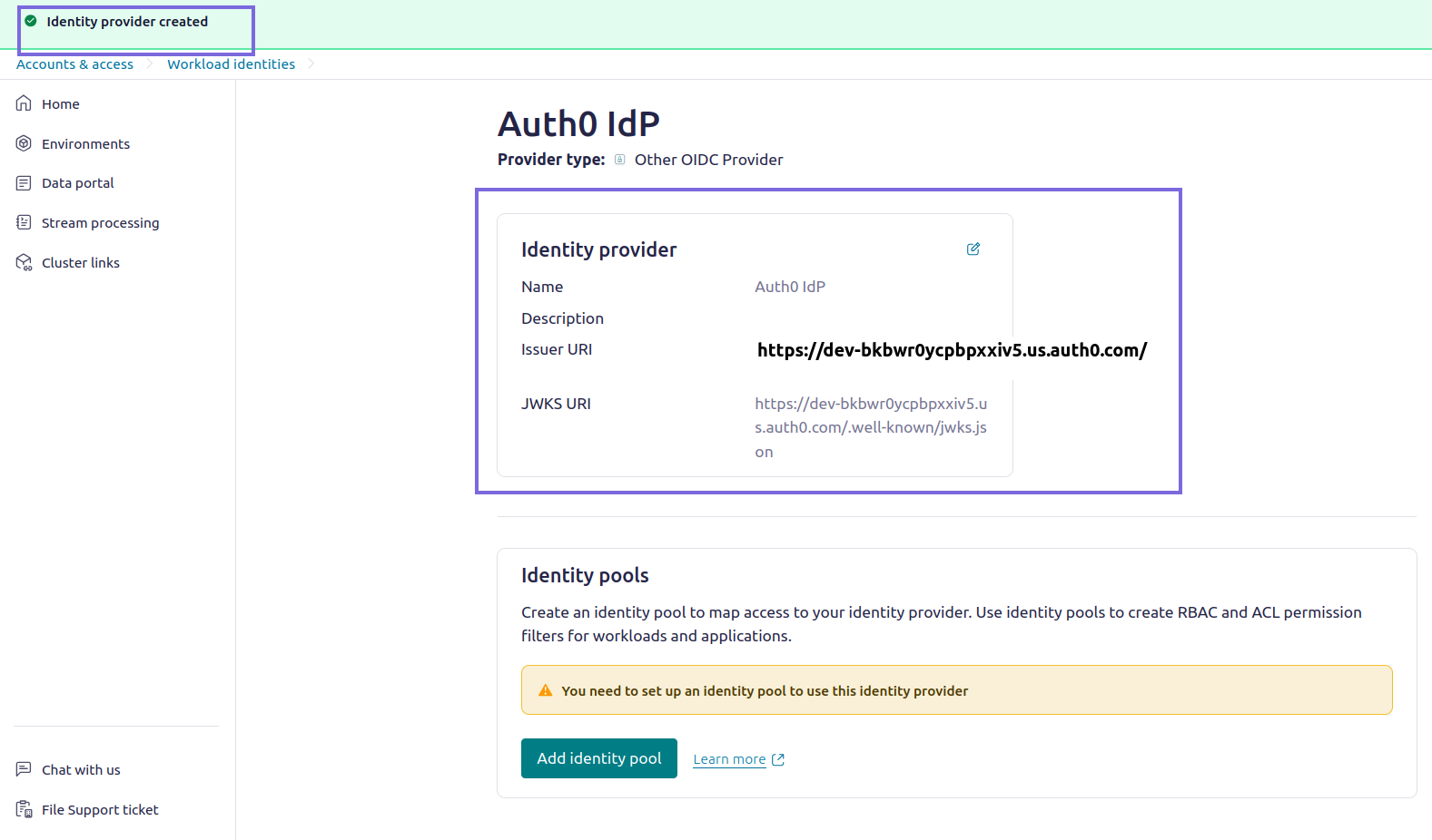 Add Identity Provider