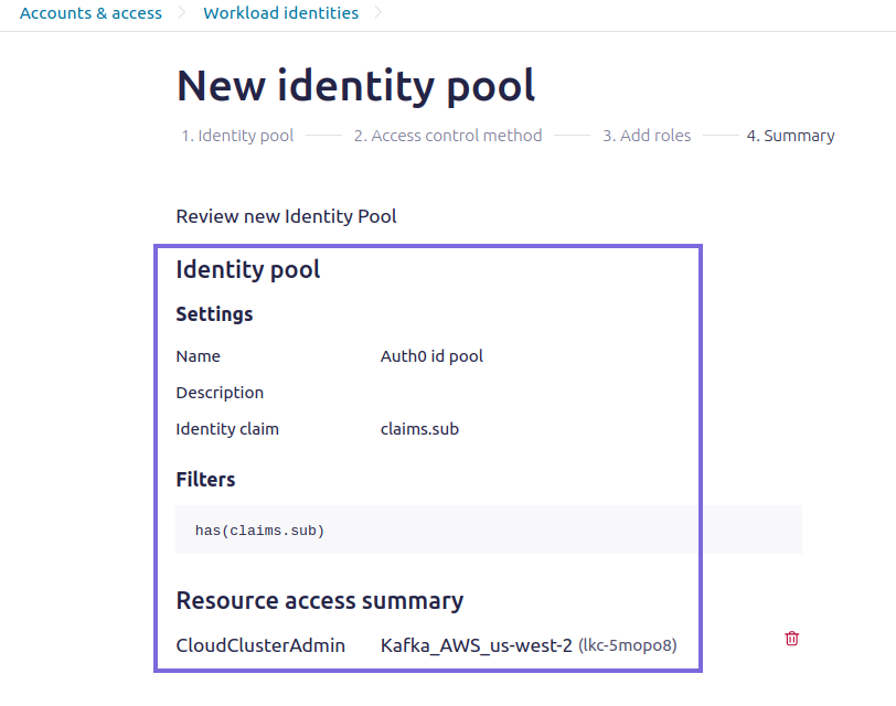New Identity Pool