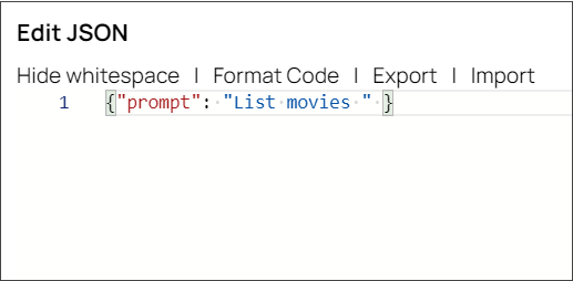 JSON Generator configuration