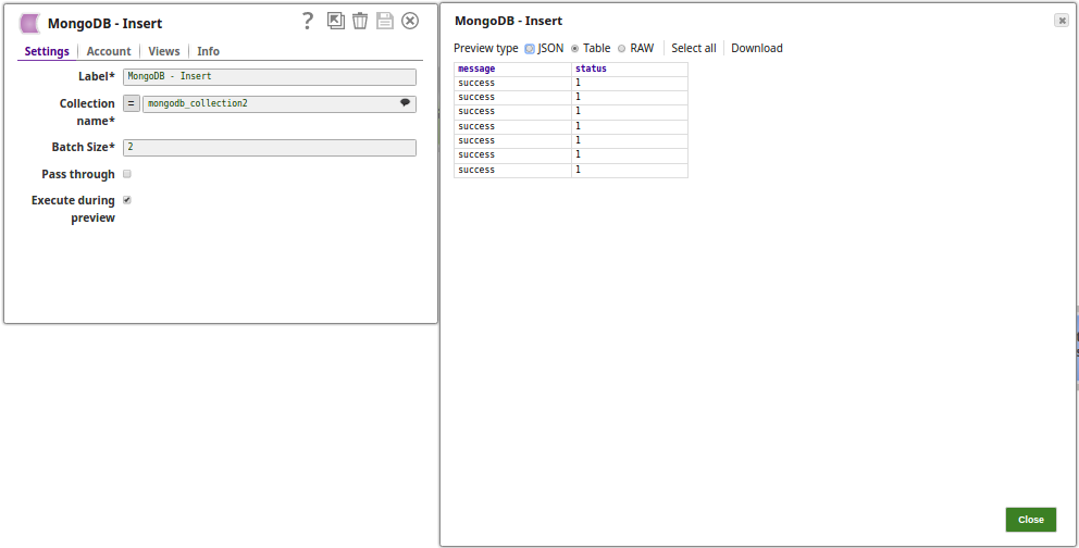 MongoDB Delete query configuration