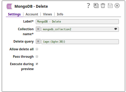 MongoDB Delete output