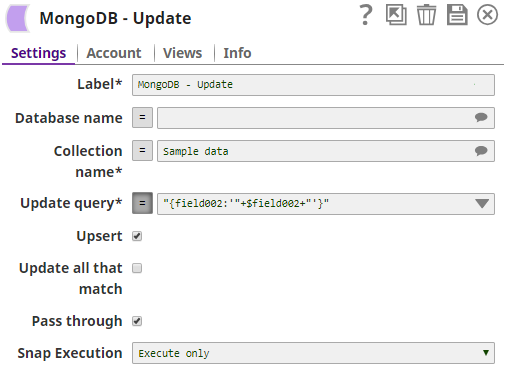 JSON Generator configuration