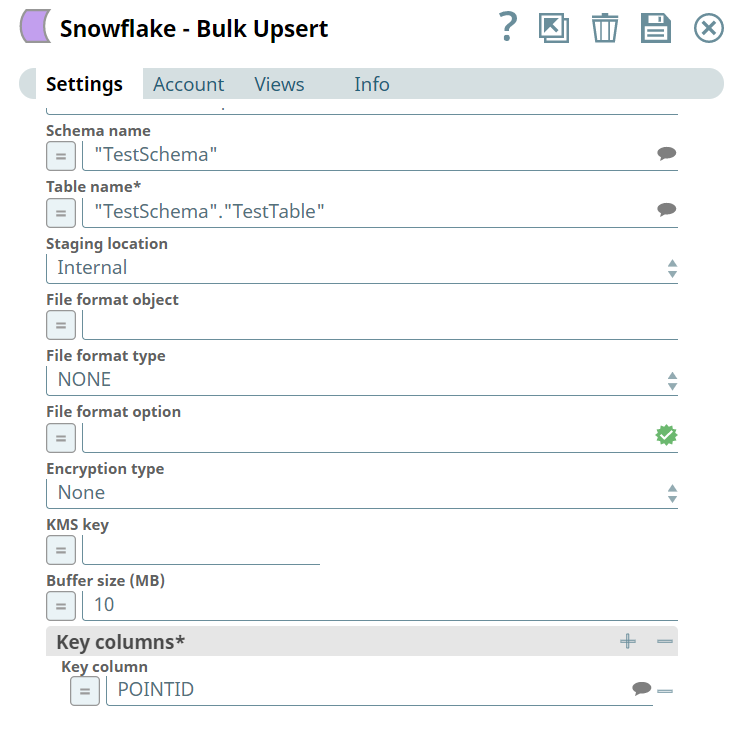 Bulk Upsert Snap