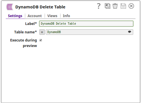 DynamoDB Delete Table pipeline