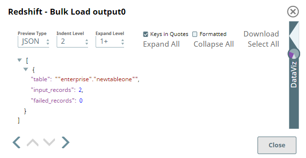 Bulk Load Output
