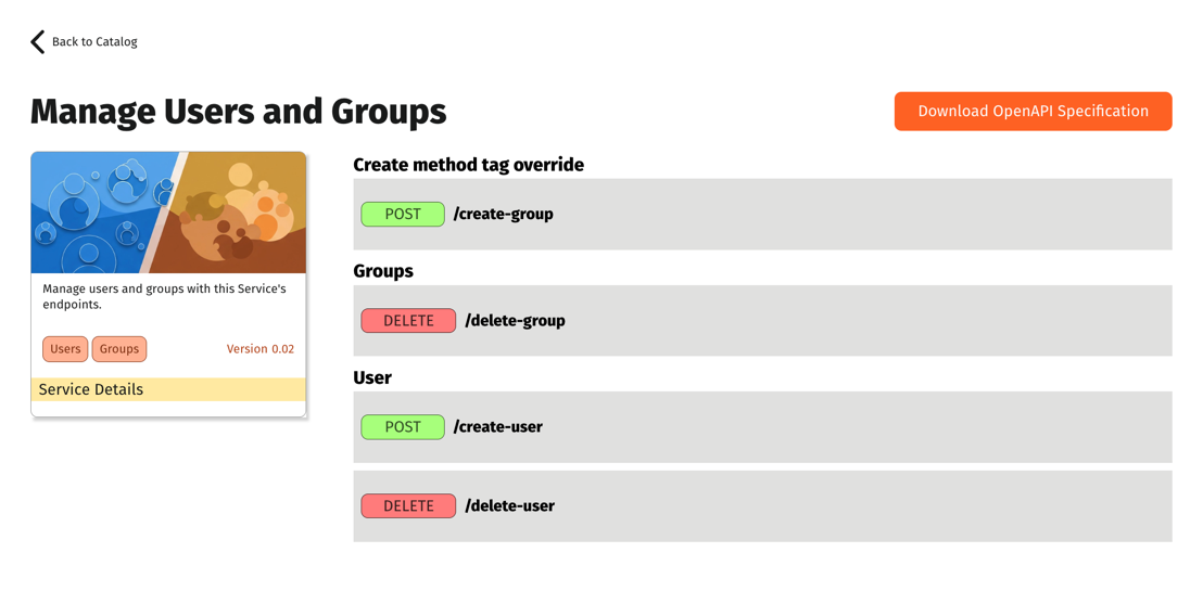Method tag override example
