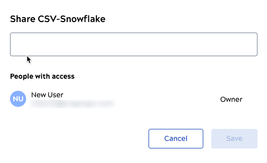 Share data pipeline dialog