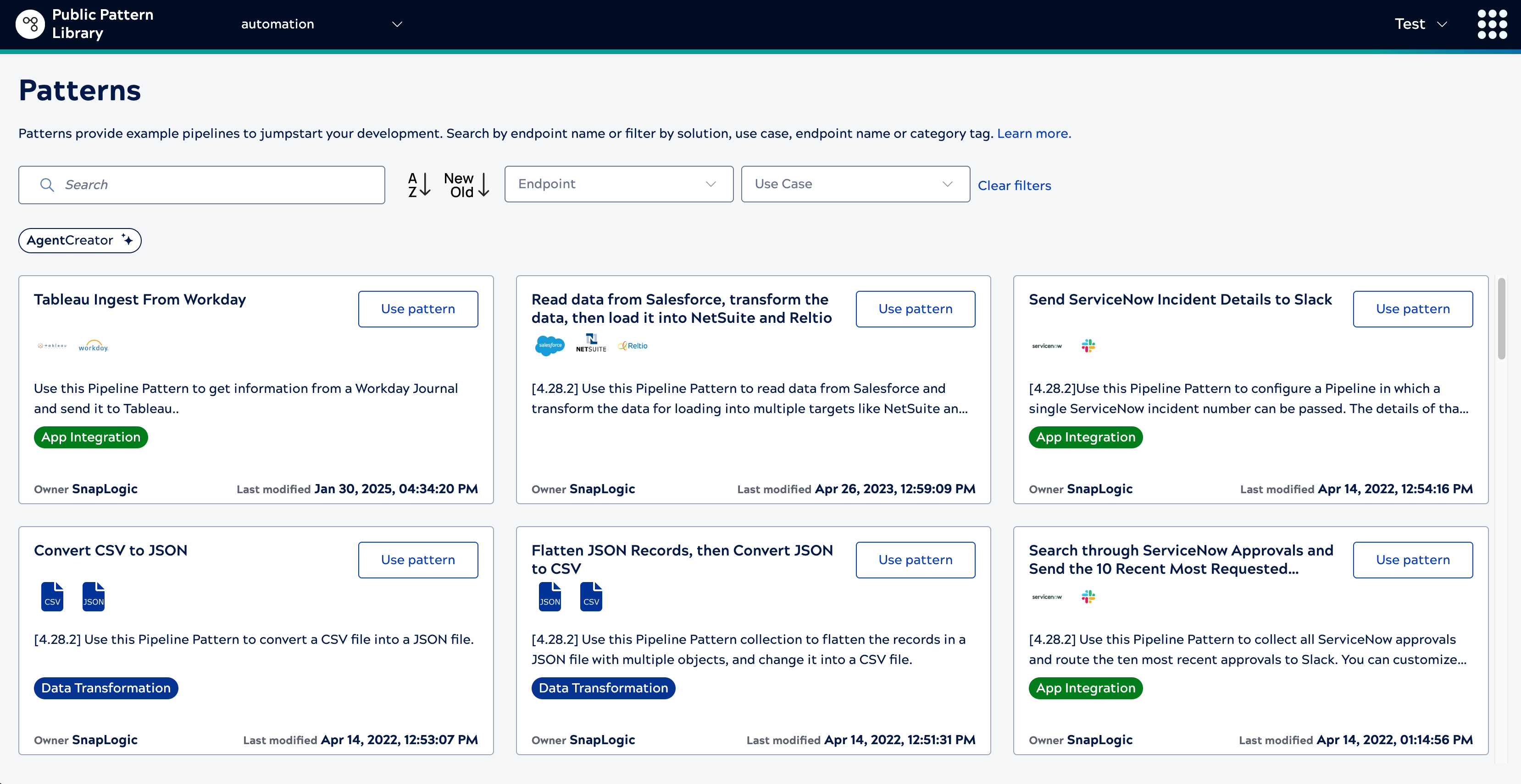 Public Pattern Library