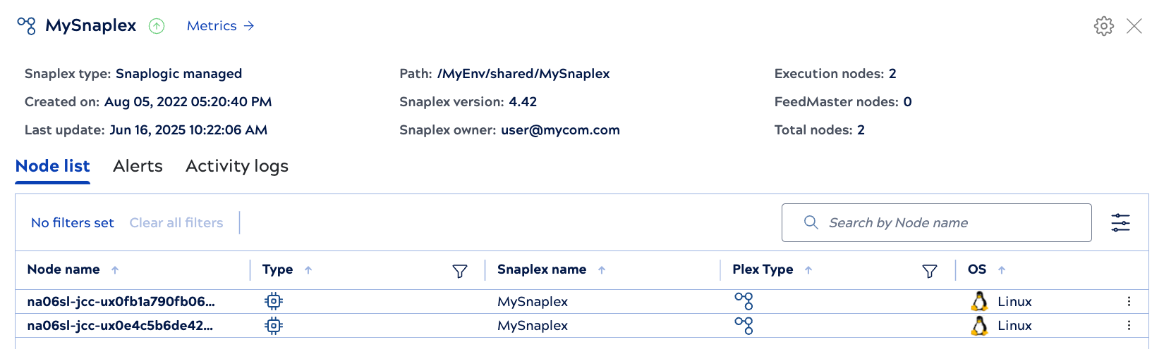 Snaplex details