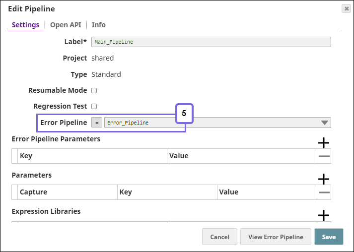 Edit Pipeline Properties