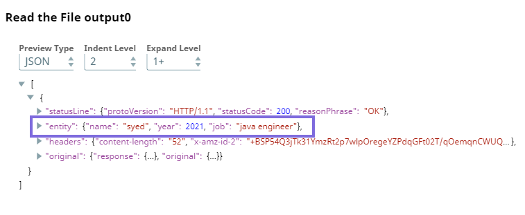 Rest Get Snap Output