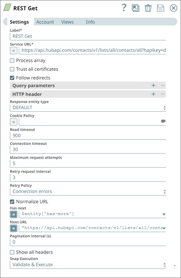 REST Get configuration