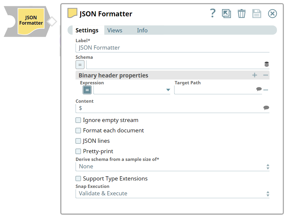 JSON Formatter Configuration Settings