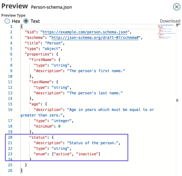 Preview Person-Schema