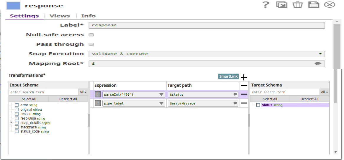 Status code mapped in pipeline