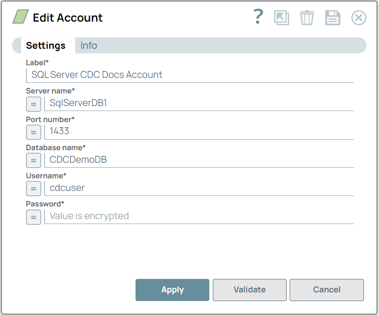 SQL Server - CDC Account