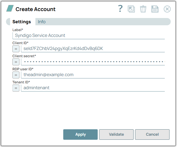 Syndigo Service Account