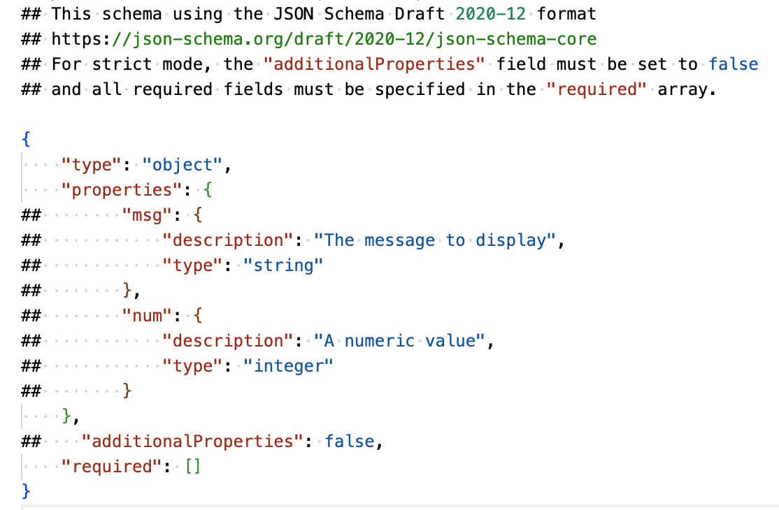 JSON Schema default contents