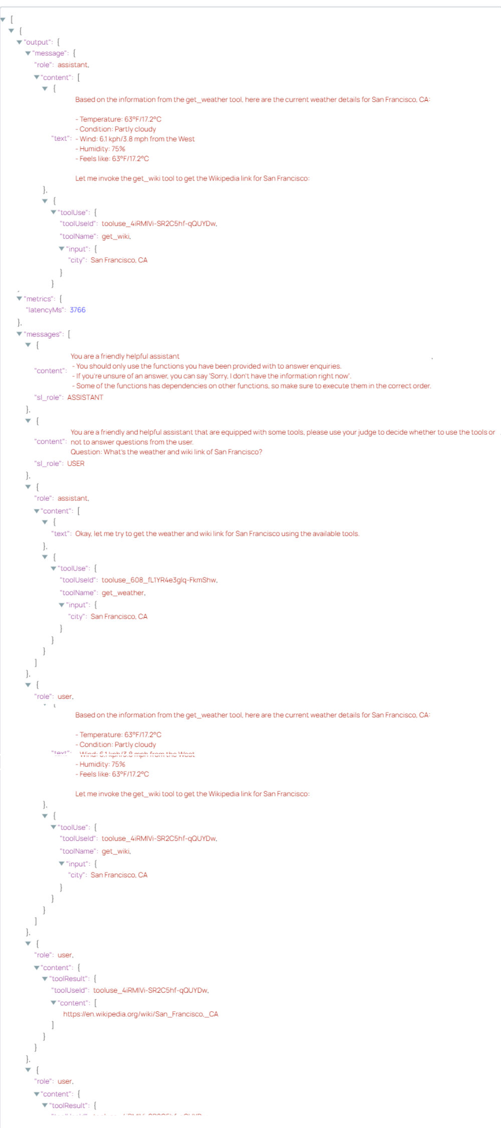 Message Appender Snap output