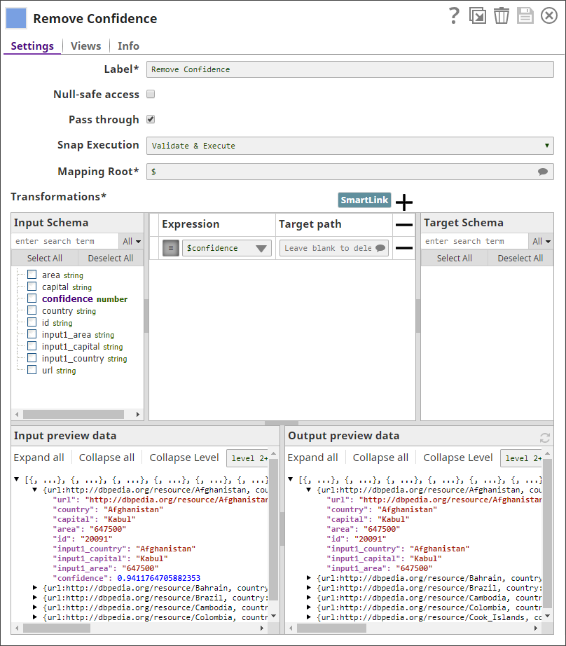 Remove Confidence Mapper Snap