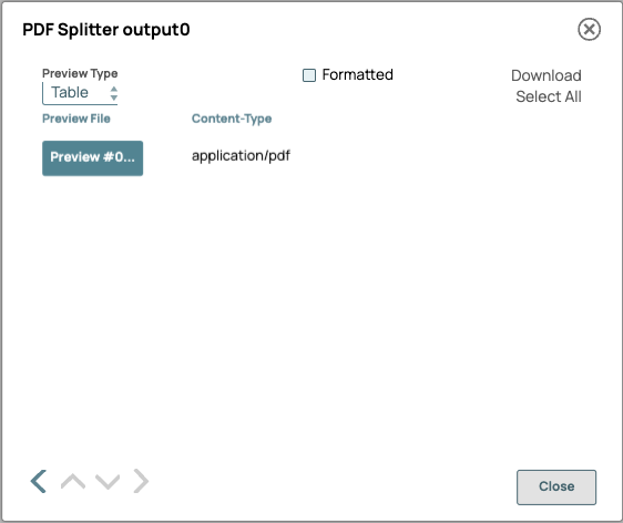 PDF Splitter Snap output