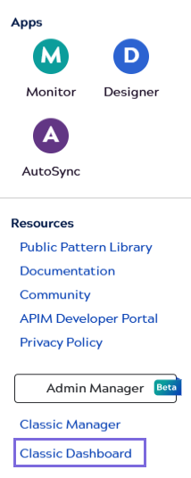 Application Menu