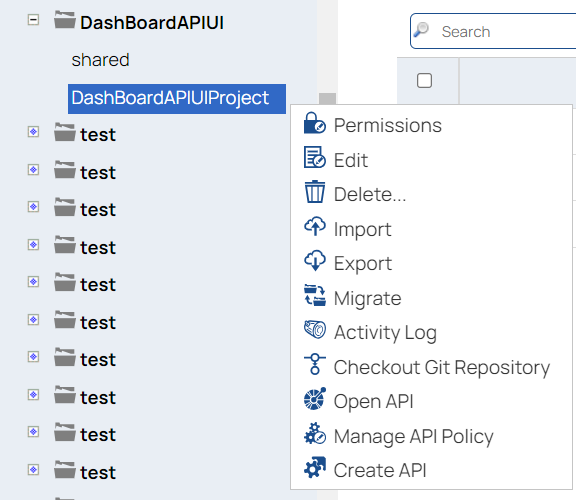 Project Menu