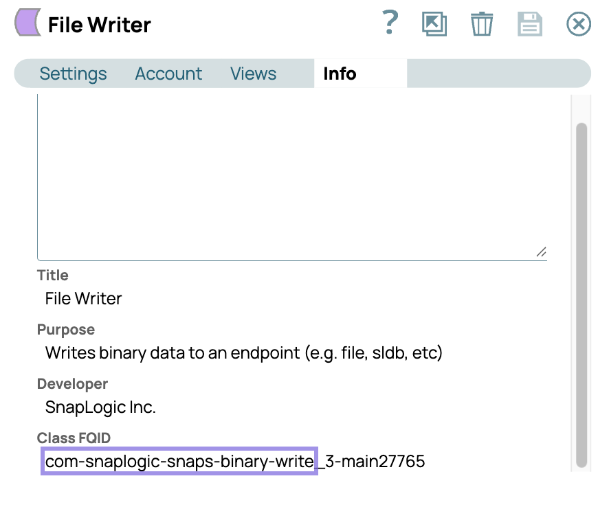 Find the Snap Class ID