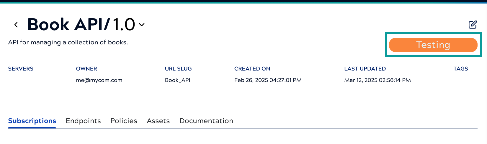 Service status button