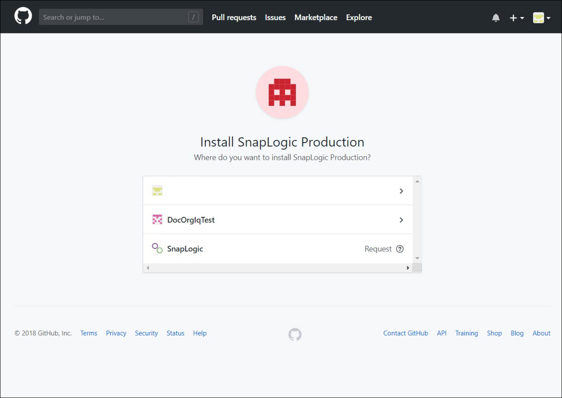Request installation