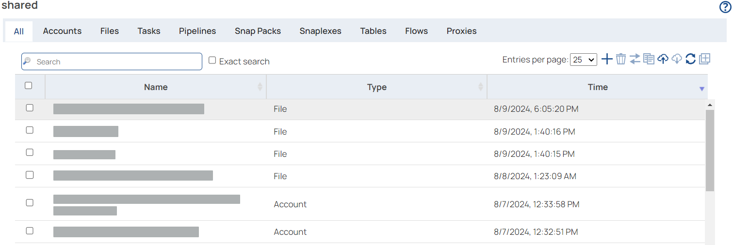 Project Spaces - Shared