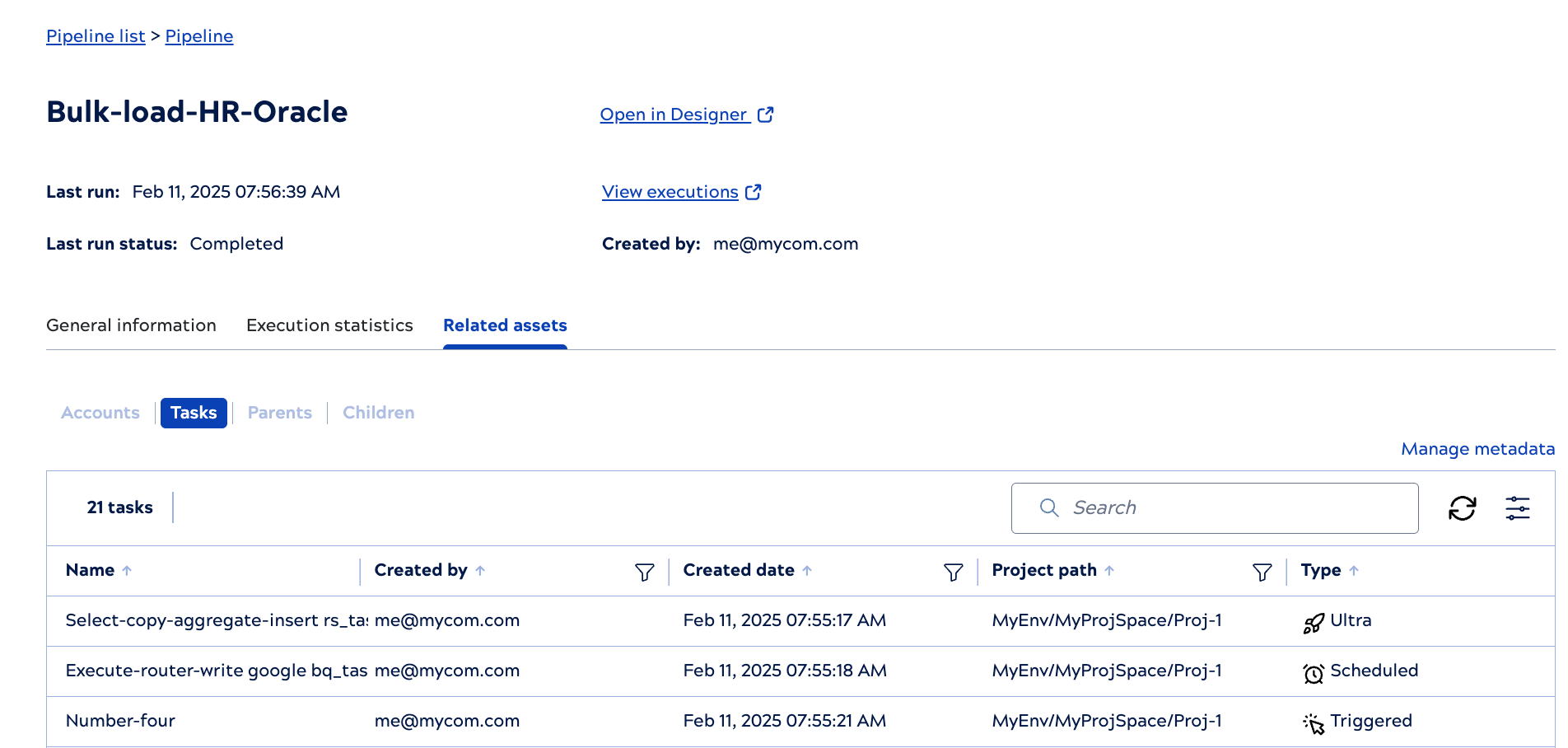 Asset catalog pipeline related tasks