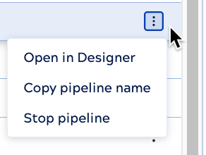 Execution of a Designer pipeline